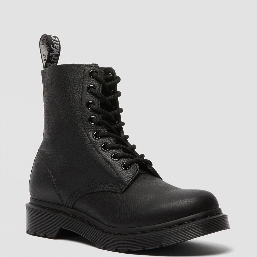 Dr. Martens Black Combat Boots with Lace-Up Design